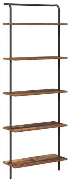 Könyvespolc 5 szintes 60 x 24 x 168 cm Szerelt fa Öreg fa