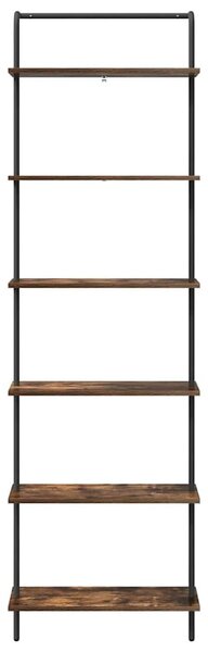 Könyvespolc 6 szintes 60 x 24 x 203 cm Szerelt fa Füstölt tölgy