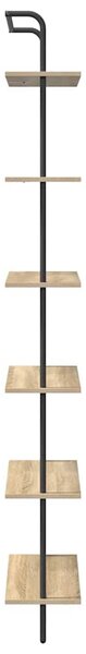 Könyvespolc 6 szintes 60 x 24 x 203 cm Szerelt fa Sonoma tölgy