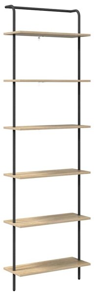 Könyvespolc 6 szintes 60 x 24 x 203 cm Szerelt fa Sonoma tölgy