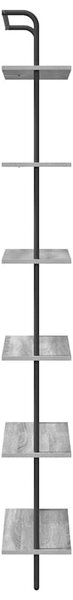 Könyvespolc Szürke sonoma 60 x 24 x 203 cm Faanyag