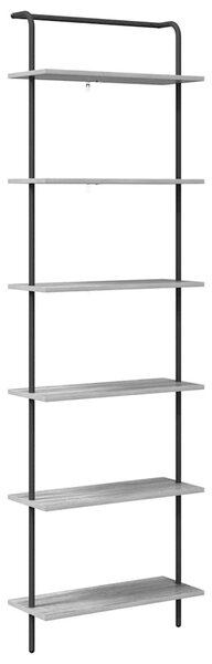 Könyvespolc Szürke sonoma 60 x 24 x 203 cm Faanyag