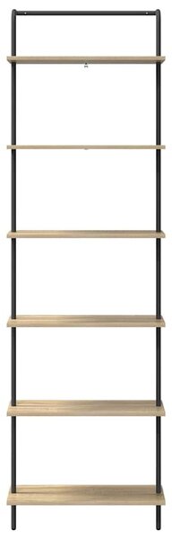 Könyvespolc 6 szintes 60 x 24 x 203 cm Szerelt fa Sonoma tölgy