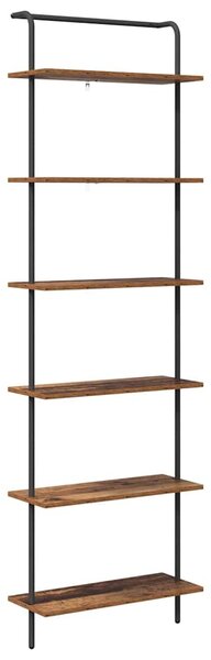 Könyvespolc 6 szintes 60 x 24 x 203 cm Szerelt fa Öreg fa