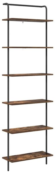 Könyvespolc 6 szintes 60 x 24 x 203 cm Szerelt fa Füstölt tölgy