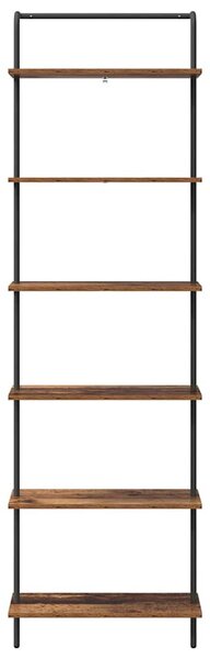 Könyvespolc 6 szintes 60 x 24 x 203 cm Szerelt fa Öreg fa