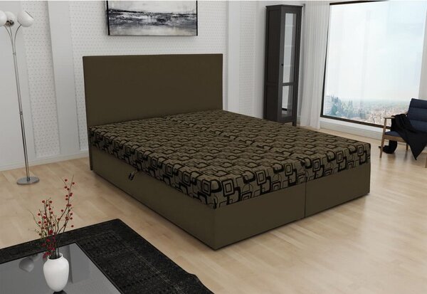 TOM francia ágy matraccal, 180x200, dolaro 33 barna/siena 561
