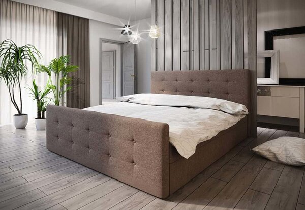 MILANO 1 kárpitozott ágy + ágyrács + matrac, 160x200, cosmic 800