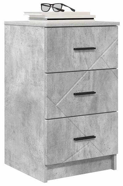 Éjjeliszekrény Beton szürke 38 x 38 x 66 cm Szerelt fa