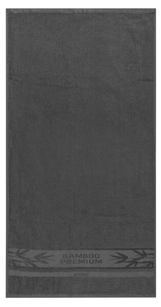 4Home Bamboo Premium törölköző és kéztörlő szett, fekete, 70 x 140 cm, 50 x 100 cm