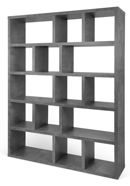 Szürke könyvespolc beton dekorral 150x198 cm Berlin – TemaHome