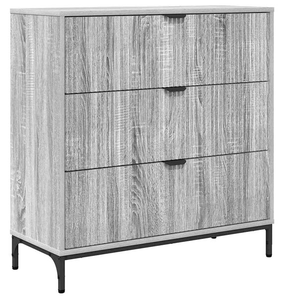 Széf fiókkal Szürke sonoma 79.5 x 33 x 82 cm Faanyag