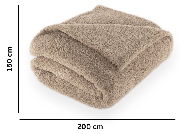 Szürkésbarna mikroplüss takaró 150x200 cm Cocoon – Tiseco Home Studio