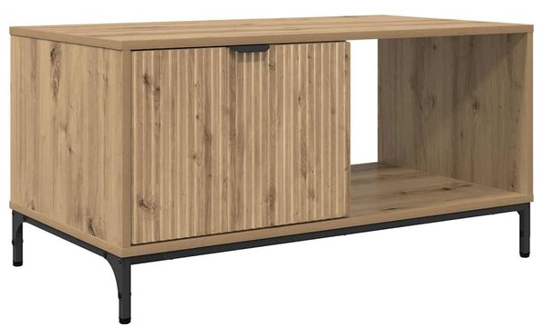 Dohányzóasztal kézműves tölgy 90 x 49 x 46 cm Faanyag