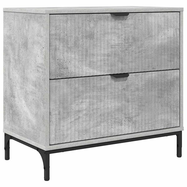 Éjjeli asztal Beton szürke 63.5 x 36 x 61 cm Szerelt fa