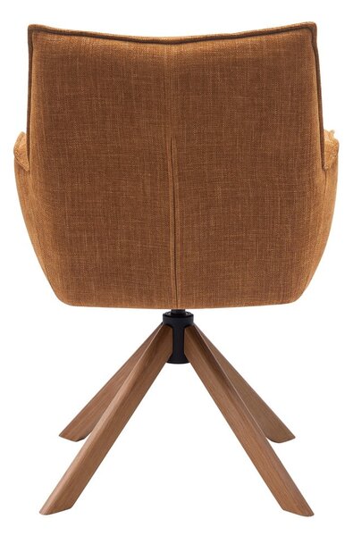 Narancssárga kárpitozott étkezőfotel szett 2 db-os Marilla – Unique Furniture