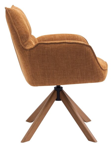 Narancssárga kárpitozott étkezőfotel szett 2 db-os Marilla – Unique Furniture