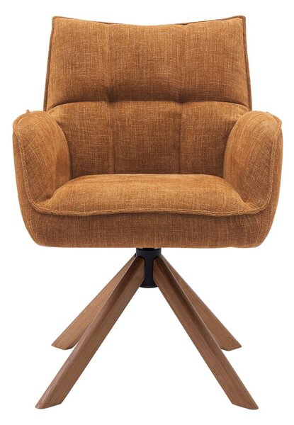 Narancssárga kárpitozott étkezőfotel szett 2 db-os Marilla – Unique Furniture