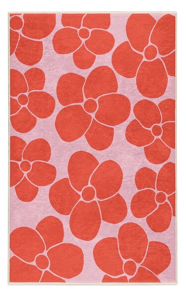 Piros-rózsaszín mosható szőnyeg 80x150 cm Poppy Fields – Mila Home