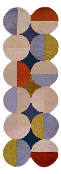Kézi szövésű gyapjú futószőnyeg 80x230 cm Mia Ellipse – Flair Rugs