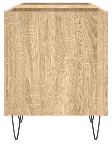 Sonoma tölgy színű szerelt fa hanglemezszekrény 121x38x48 cm