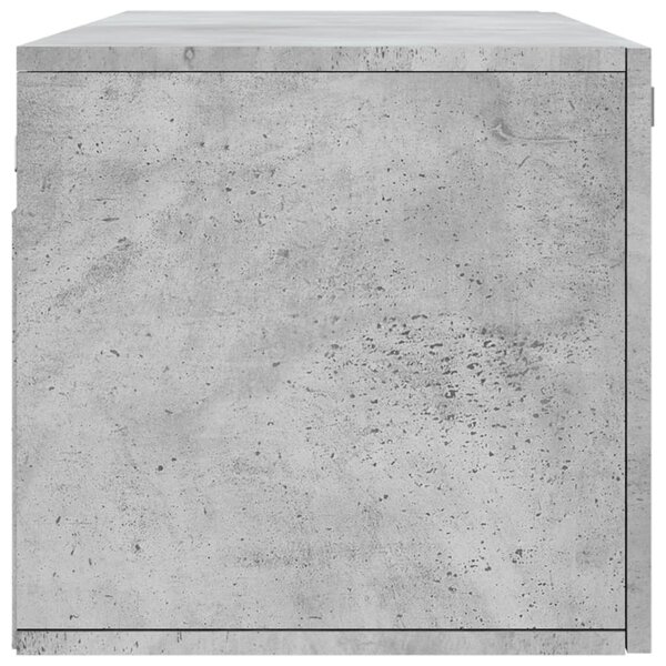 Betonszürke szerelt fa faliszekrény 100 x 36,5 x 35 cm