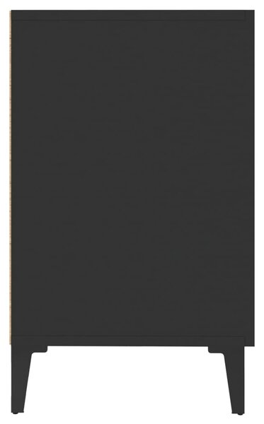Fekete szerelt fa tálalószekrény 100 x 36 x 60 cm