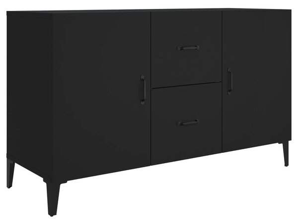 Fekete szerelt fa tálalószekrény 100 x 36 x 60 cm