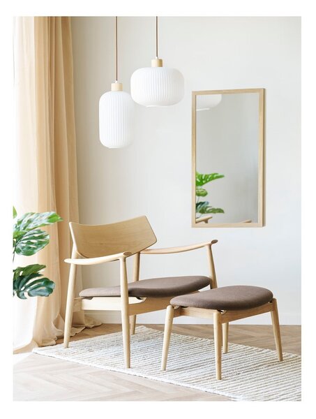 Fehér függőlámpa üveg búrával ø 30 cm Argalo – House Nordic