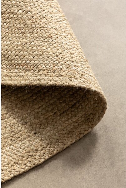 Elefántcsont színű kétoldalas juta kerek szőnyeg ø 140 cm Braided – Hanse Home