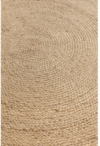 Elefántcsont színű kétoldalas juta kerek szőnyeg ø 140 cm Braided – Hanse Home