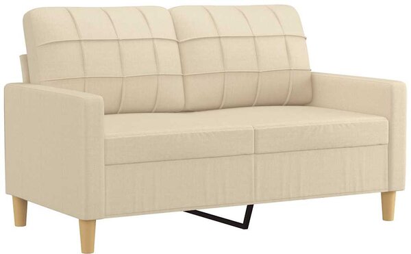 Kétszemélyes krémszínű szövetkanapé 120 cm