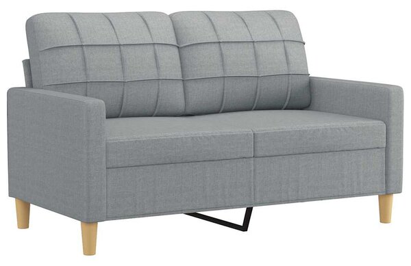 Kétszemélyes világosszürke szövetkanapé 120 cm