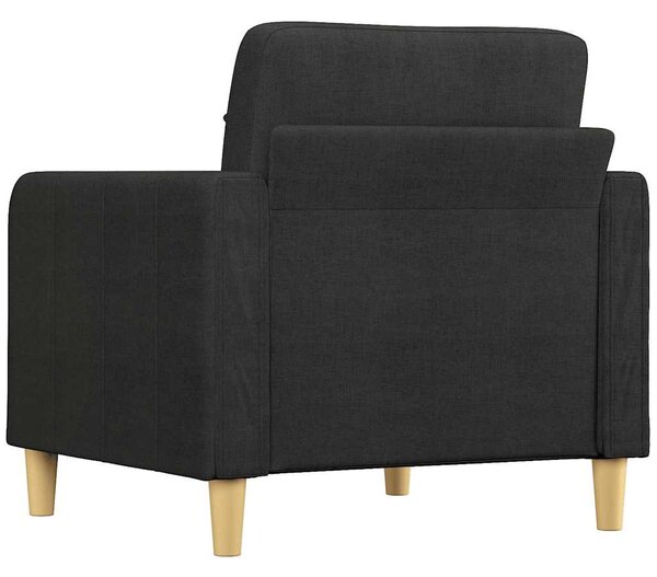 Fekete szövet kanapéfotel 60 cm