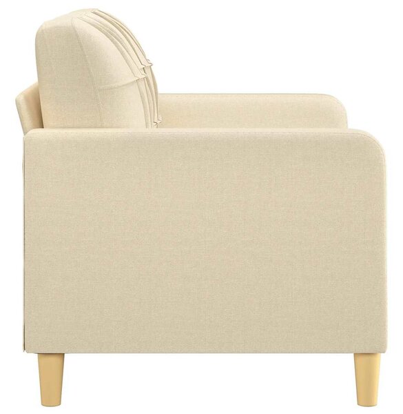 Kétszemélyes krémszínű szövetkanapé 120 cm