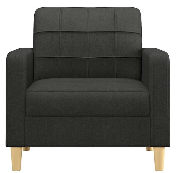 Fekete szövet kanapéfotel 60 cm