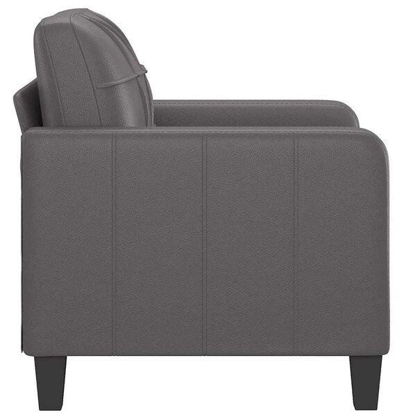 Szürke műbőr kanapészék 60 cm