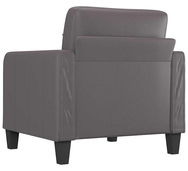 Szürke műbőr kanapészék 60 cm
