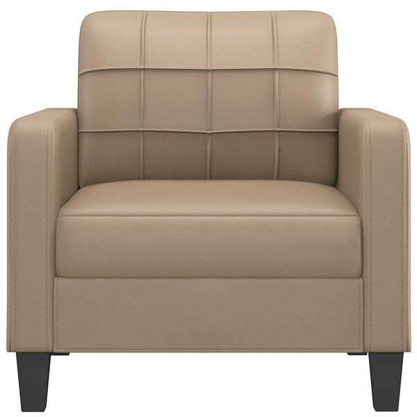 Kávészínű műbőr kanapéfotel 60 cm
