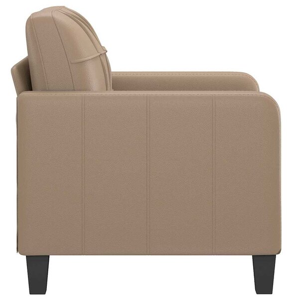 Kávészínű műbőr kanapéfotel 60 cm