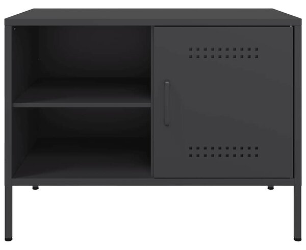 Fekete acél TV-szekrény 68 x 39 x 50,5 cm