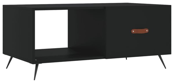 Fekete szerelt fa dohányzóasztal 90 x 50 x 40 cm
