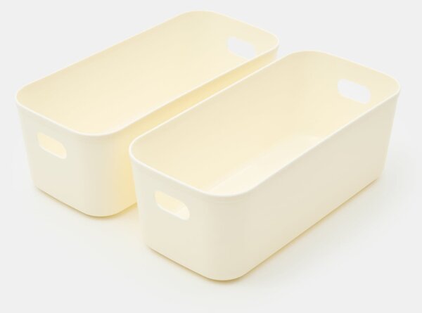 Sinsay - Tárolódoboz készlet 2 pack - krémszínű