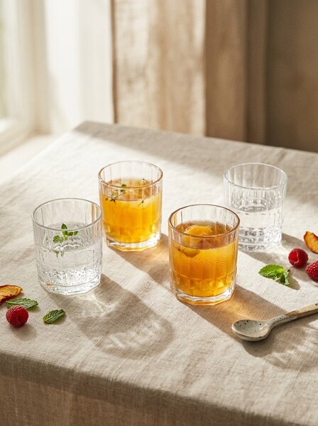 Sinsay - Pohárkészlet dombornyomott mintával 4 pack - clear