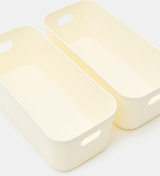 Sinsay - Tárolódoboz készlet 2 pack - krémszínű