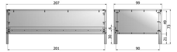 Zöld egyszemélyes ágy 90x200 cm Nikki – WOOOD