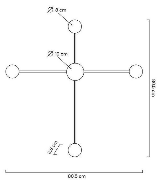 Moosee Shadow 4 Close Fali Lámpa Szett Fém Fekete Geometrikus