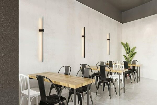 Moosee Ombre 100 Fali Lámpa Szett Acél Fekete LED Minimalistikus (2 db)