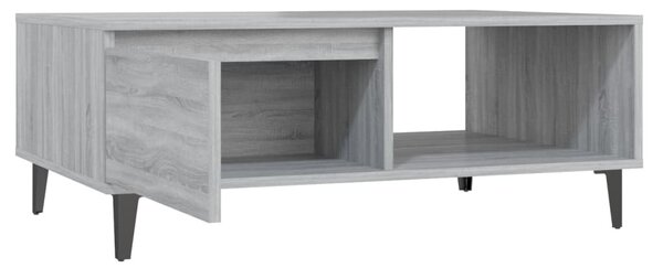 Szürke sonoma szerelt fa dohányzóasztal 90 x 60 x 35 cm