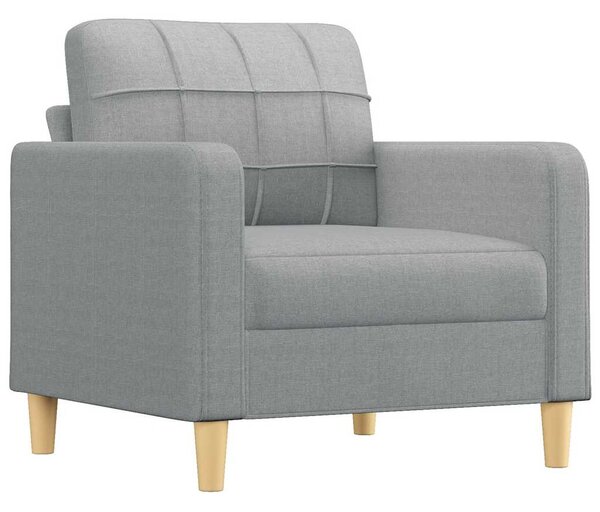 Világosszürke szövet kanapéfotel 60 cm